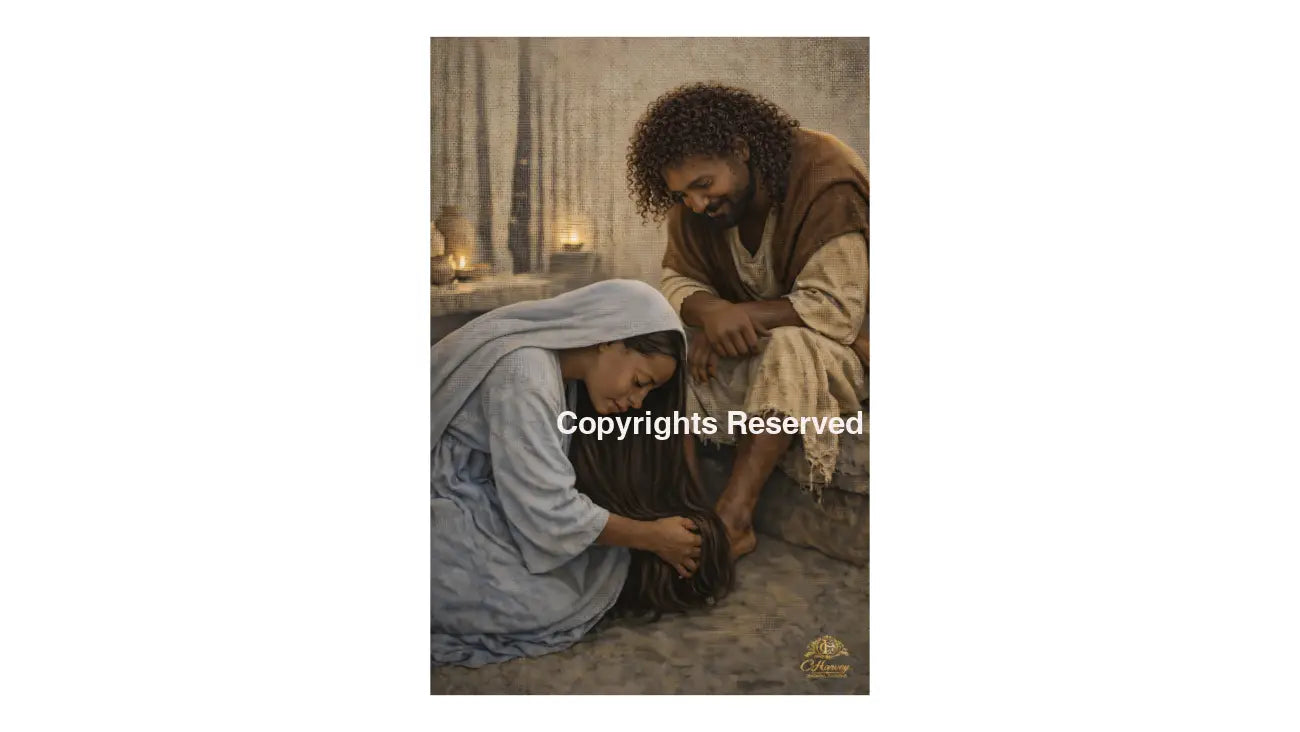 Alabaster sacred moment 3 - Unframed gallery wrapped canvas