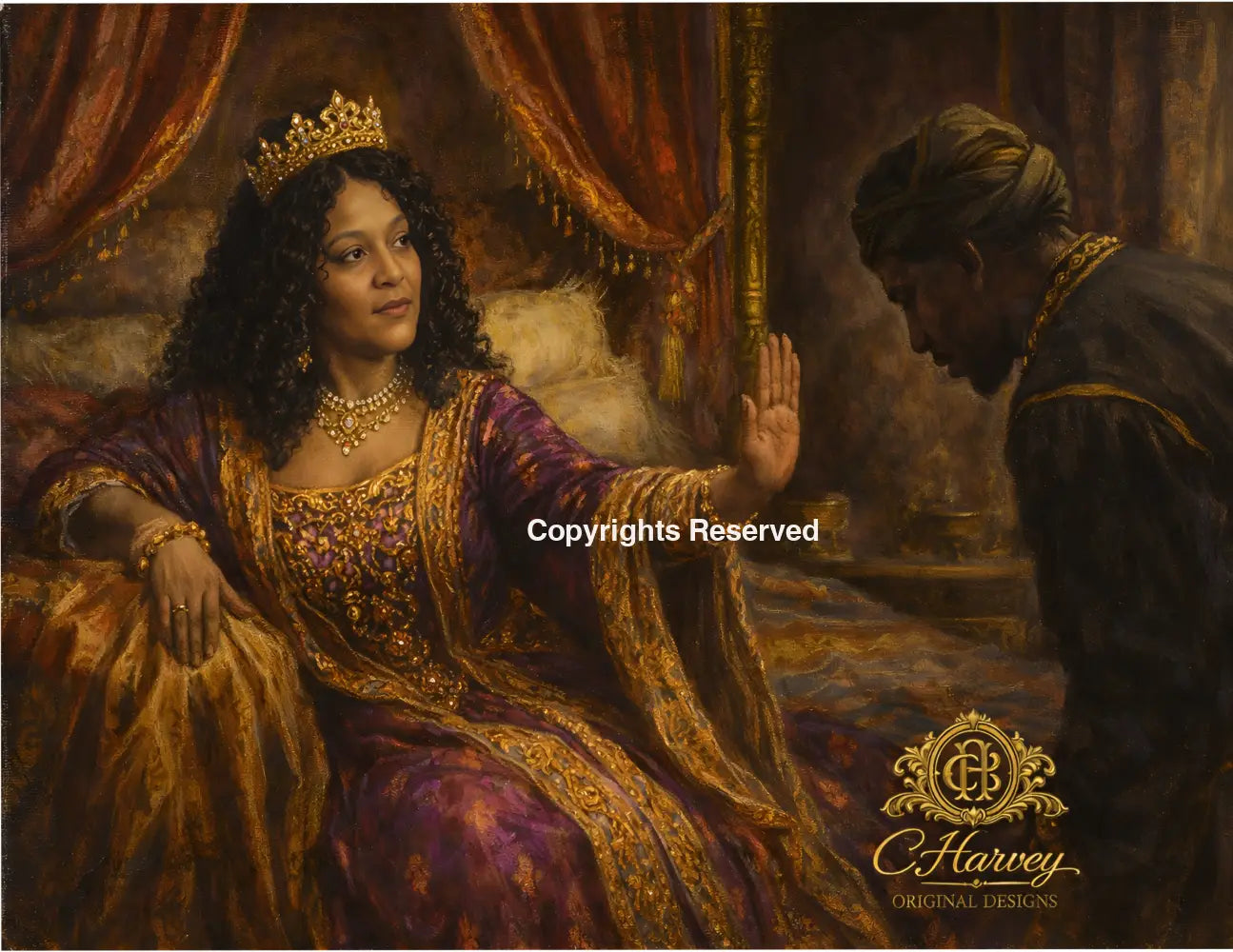 Queen Vashti Refusal - unframed gallery wrapped 16x20