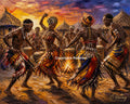 Tribal Dance - 18x24 standard wrapped canvas